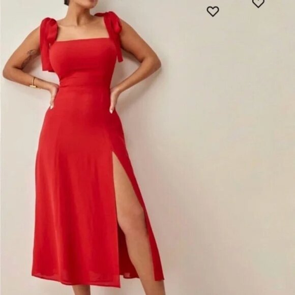 Reformation Dresses & Skirts - Reformation Twilight Dress Cherry Red